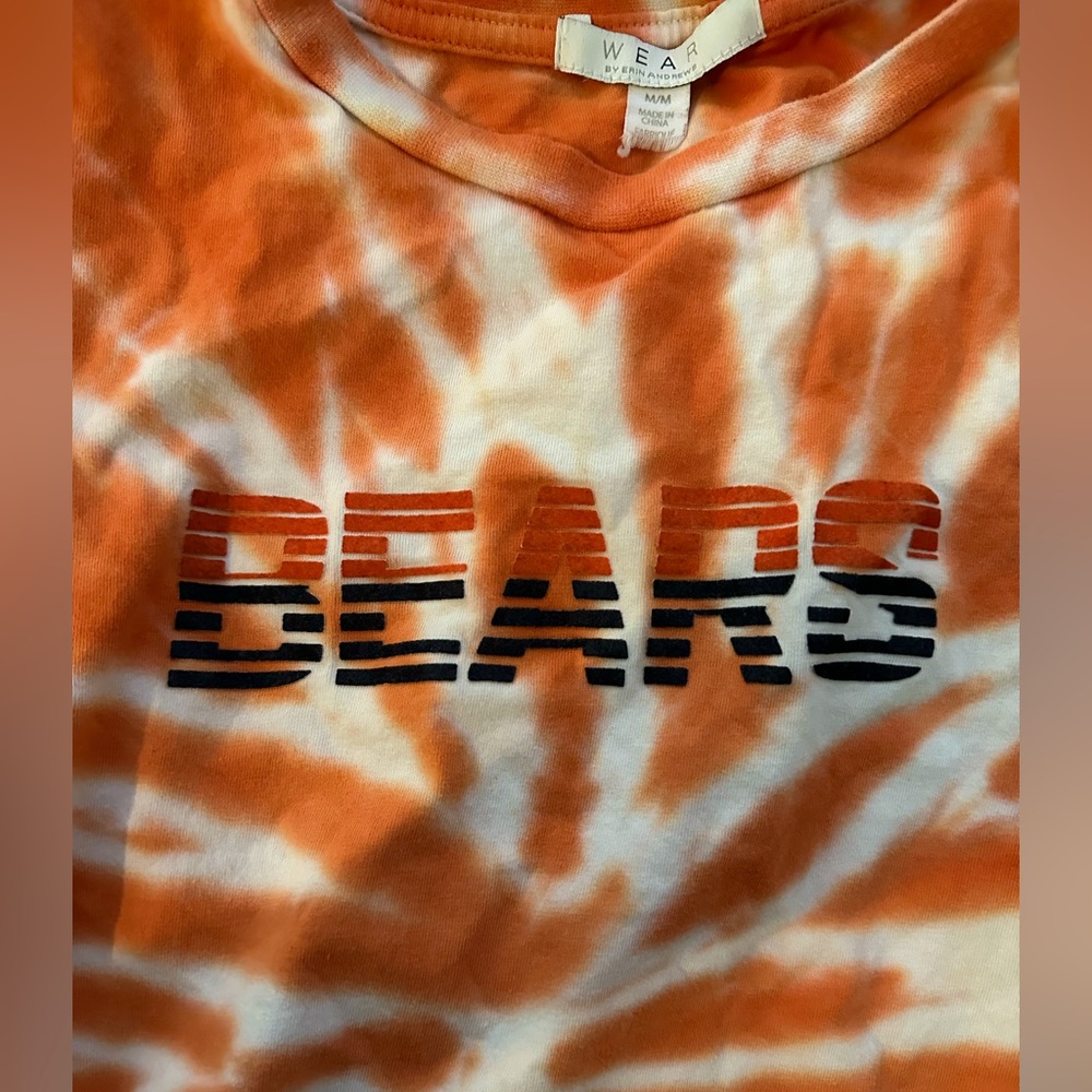 Chicago Bears long sleeve crop. Tie-dye. Size M.